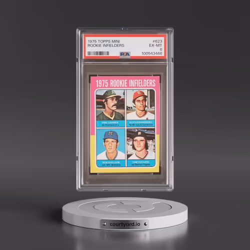 1975 Topps Mini #623 Rookie Infielders (PSA 6 EX-MT)