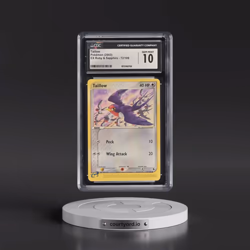 2003 EX Ruby & Sapphire (2003 Copyright, w/ "e" Symbol) #72/109 Taillow (CGC 10 GEM MINT)