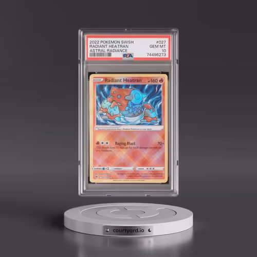 2022 Pokémon Sword & Shield Astral Radiance #027 Radiant Heatran - Holo (PSA 10 GEM MINT)