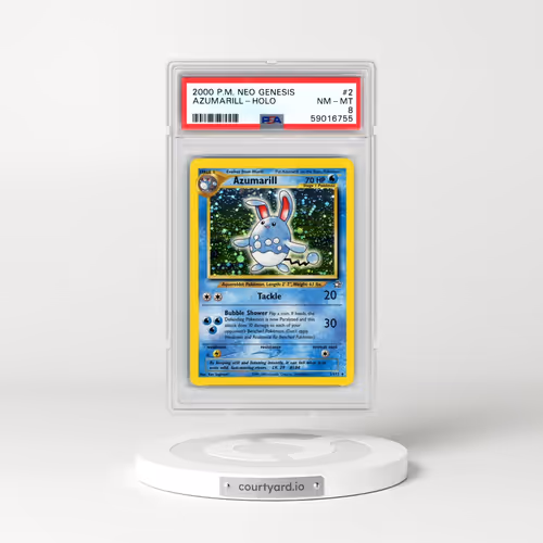 2000 Pokémon Neo Genesis #2 Azumarill - Holo (PSA 8 NM-MT)