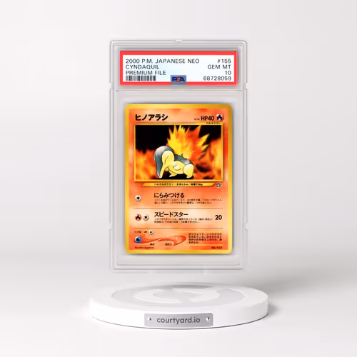 2000 Pokémon Neo #155 Cyndaquil - Premium File (PSA 10 GEM MINT)