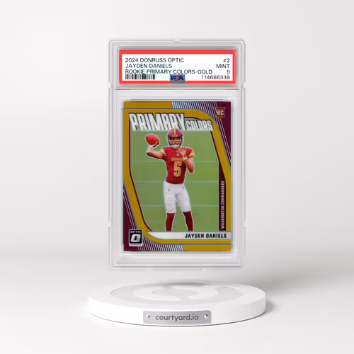 2024 Panini Donruss Optic Rookie Primary Colors #2 Jayden Daniels - Gold (PSA 9 MINT)