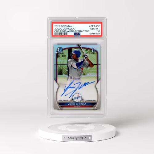 2023 Bowman Chrome Prospect Autographs #CPAJDE Josue de Paula - Refractor (PSA 10 GEM MINT)
