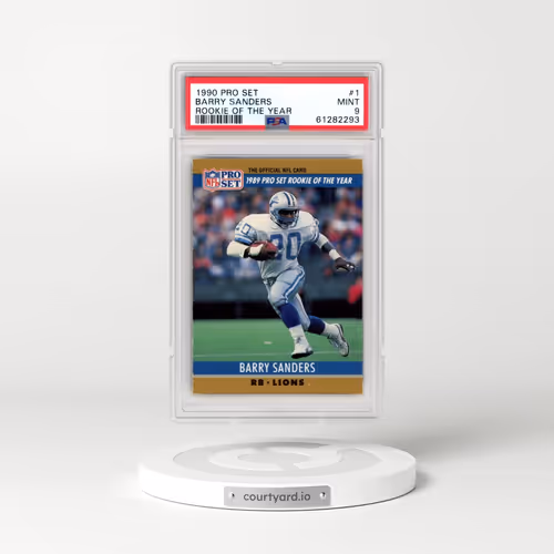 1990 Pro Set #1 Barry Sanders - Rookie of the Year (PSA 9 MINT)