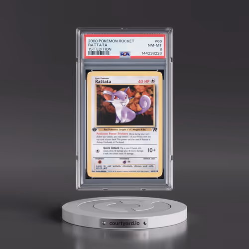 2000 Pokémon Rocket #66 Rattata - 1st Edition (PSA 8 NM-MT)