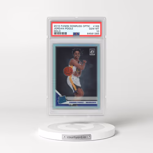 2019 Panini Donruss Optic #169 Jordan Poole - Holo (PSA 10 GEM MINT)