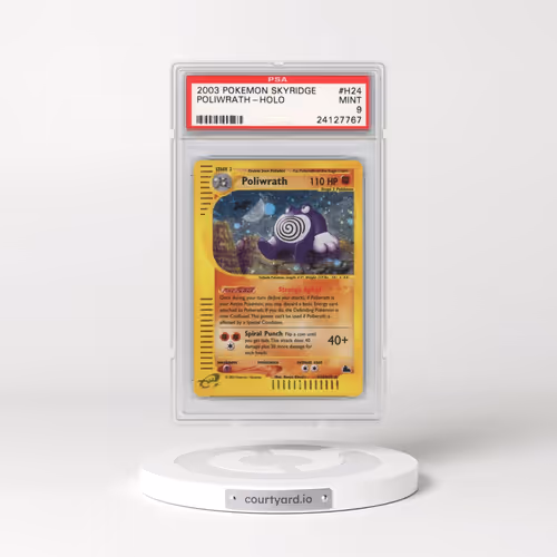 2003 Pokémon Skyridge #H24 Poliwrath - Holo (PSA 9 MINT)