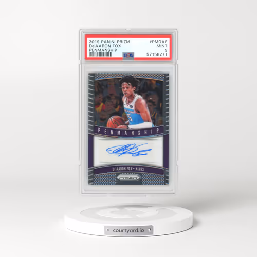 2019 Panini Prizm Penmanship #PMDAF DE'Aaron Fox (PSA 9 MINT)