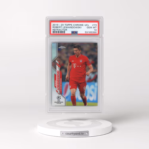 2019 Topps Chrome UEFA Champions League #73 Robert Lewandowski - Refractor (PSA 10 GEM MINT)