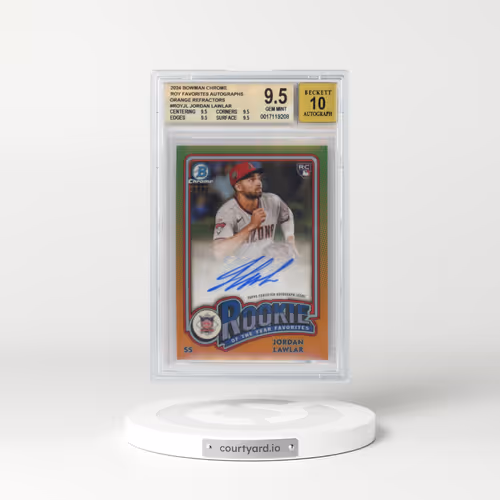 2024 Bowman Chrome Rookie of the Year Favorites Autographs Orange Refractors #ROYJL Jordan Lawlar (BGS 9.5 GEM MINT)