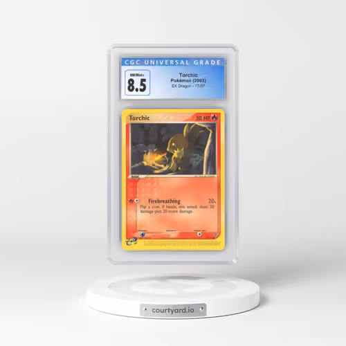 2003 EX Dragon (2003 Copyright, w/ "e" Symbol) #77/97 Torchic (CGC 8.5 NM-MT+)