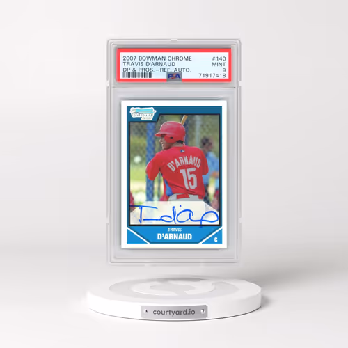 2007 Bowman Chrome Draft Picks & Prospects #140 Travis D'Arnaud - Refractor-Autograph (PSA 9 MINT)