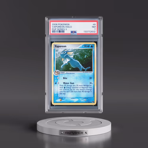 2006 Pokémon Pop Series 3 #6 Vaporeon - Holo (PSA 7 NM)
