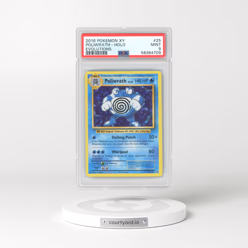 2016 Pokémon XY Evolutions #25 Poliwrath - Holo (PSA 9 MINT)