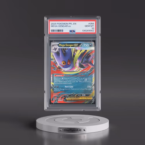 2025 Pokémon Pfl EN-Phantasmal Flames #056 Mega Gengar EX - Holo (PSA 10 GEM MINT)