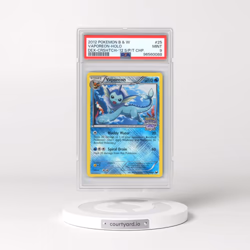 2012 Pokémon Black & White Dark Explorers #25 Vaporeon - Holo Crosshatch-2012 State/Province/Territo