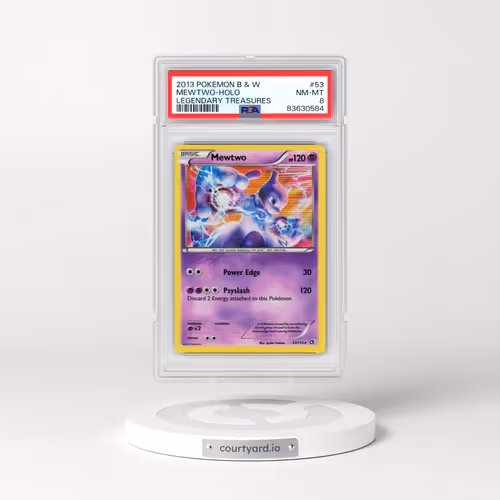 2013 Pokémon Black & White Legendary Treasures #53 Mewtwo - Holo (PSA 8 NM-MT)