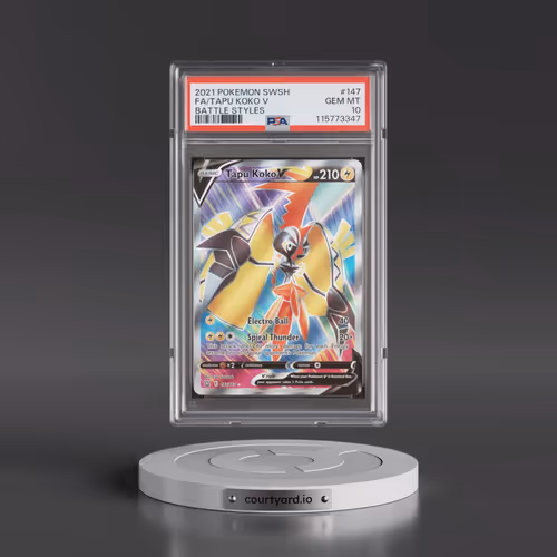 2021 Pokémon Sword & Shield Battle Styles #147 Tapu Koko V - Holo Full Art (PSA 10 GEM MINT)