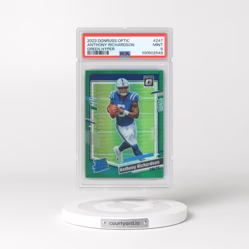 2023 Panini Donruss Optic #247 Anthony Richardson - Green Hyper (PSA 9 MINT)