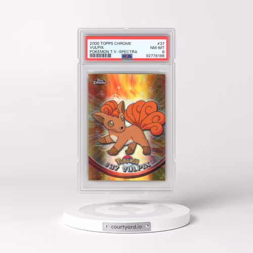 2000 Topps Chrome Pokémon T.V. #37 Vulpix - Spectra (PSA 8 NM-MT)