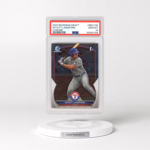 2023 Bowman Draft #BDC106 Wyatt Langford - Chrome (PSA 10 GEM MINT)