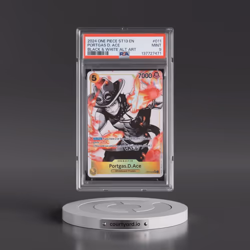 2024 One Piece Ultra Deck ST13-the Three Brothers #011 Portgas D. Ace - Black & White Alternate Art