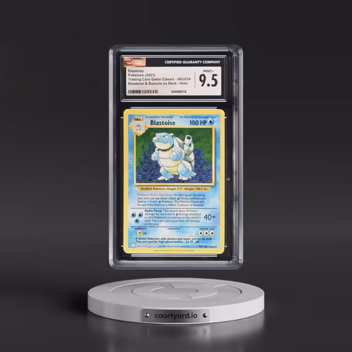 2023 Pokémon Clb-Trading Card Game Classic Blastoise & Suicune EX Deck #003 Blastoise (CGC 9.5 MINT+