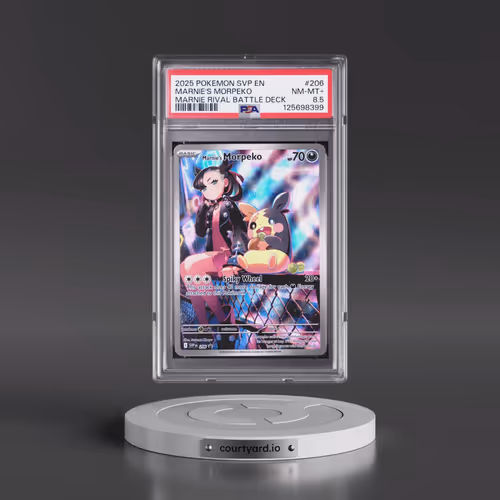 2025 Pokémon Svp EN-SV Black Star Promo #206 Marnie's Morpeko - Marnie Rival Battle Deck (PSA 8.5 NM