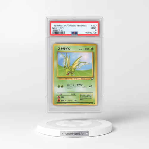 1998 Pokémon Vending #123 Scyther - Series III (PSA 9 MINT)