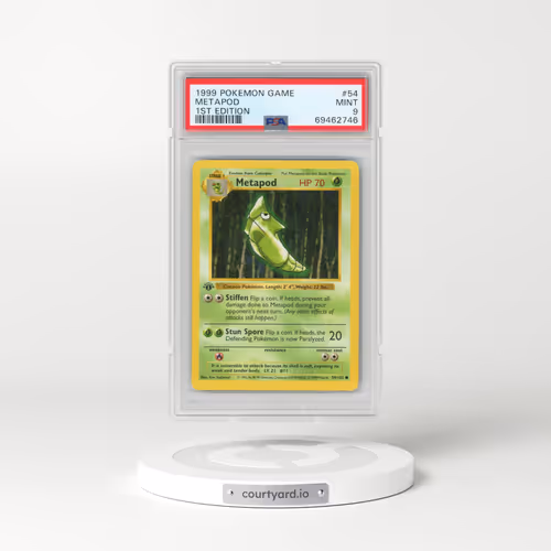 1999 Pokémon Game #54 Metapod - 1st Edition (PSA 9 MINT)