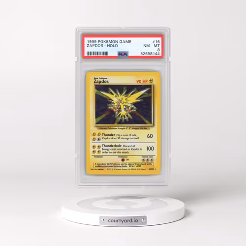 1999 Pokémon Game #16 Zapdos - Holo (PSA 8 NM-MT)