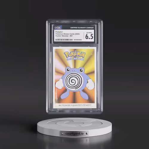 1999 Pokémon Sticker Cards (Dunkin' Boomer) - English #61 Poliwhirl (CGC 6.5 EX-NM+)