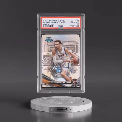 2022 Bowman University Best #51 Victor Wembanyama - Refractor (PSA 10 GEM MINT)