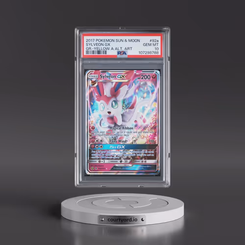 2017 Pokémon Sun & Moon Guardians Rising #92a Sylveon GX - Holo Yellow A Alternate Art (PSA 10 GEM M
