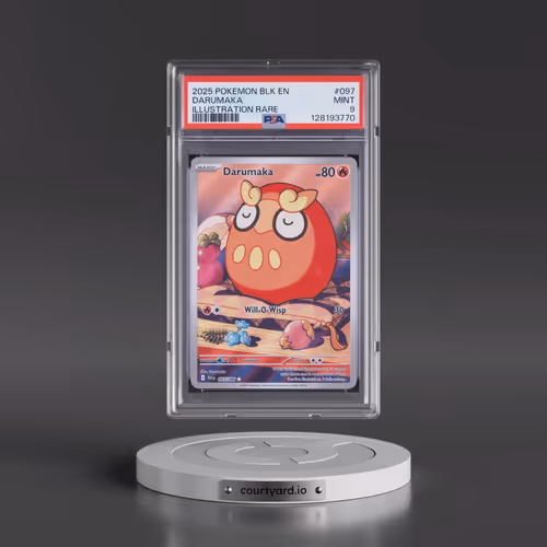 2025 Pokémon Blk EN-Black Bolt #097 Darumaka - Illustration Rare (PSA 9 MINT)