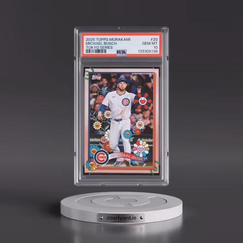 2025 Topps Takashi Murakami + MLB World Tour Tokyo Series #20 Michael Busch (PSA 10 GEM MINT)