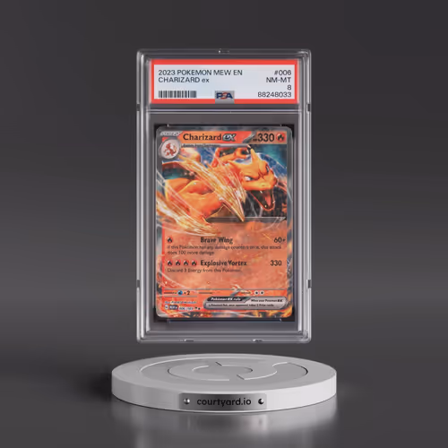 2023 Pokémon Mew EN-151 #006 Charizard EX - Holo (PSA 8 NM-MT)
