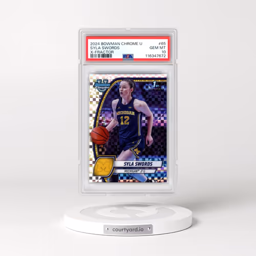 2024 Bowman Chrome University #65 Syla Swords - X-Fractor (PSA 10 GEM MINT)