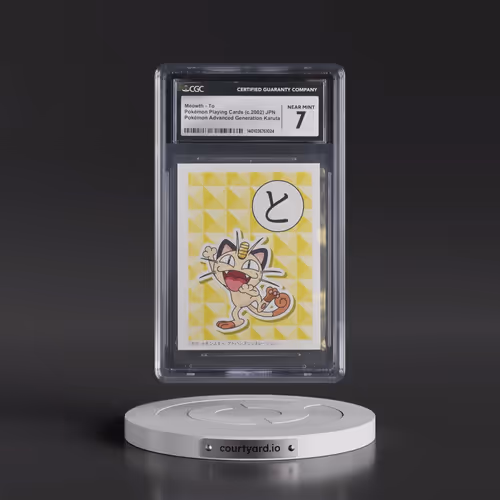2000 Pokémon Adv. Generation Karuta (Sm. Pokeball Pat. Meowth - To (CGC 7 NM)
