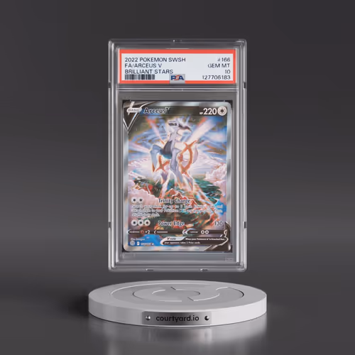 2022 Pokémon Sword & Shield Brilliant Stars #166 Arceus V - Holo Full Art (PSA 10 GEM MINT)