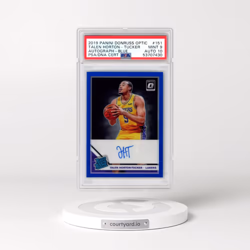 2019 Panini Donruss Optic #151 Talen Horton-Tucker - Autograph-Blue (PSA 9 MINT)