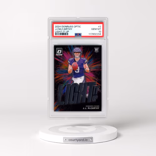 2024 Panini Donruss Optic Light It Up #2 JJ McCarthy (PSA 10 GEM MINT)
