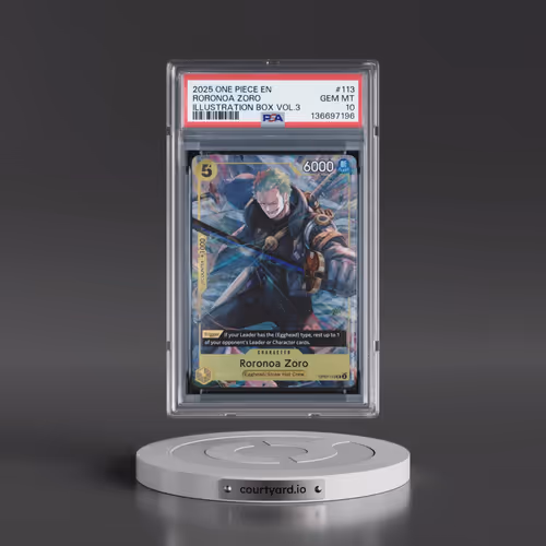2025 One Piece Promos #113 Roronoa Zoro - Illustration Box Vol.3 (PSA 10 GEM MINT)