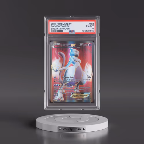 2015 Pokémon XY Breakthrough #158 Mewtwo EX - Holo Full Art (PSA 6 EX-MT)
