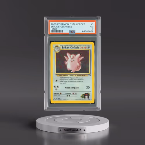 2000 Pokémon Gym Heroes #3 Erika's Clefable - Holo (PSA 7 NM)