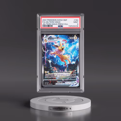 2021 Pokémon Swsh Black Star Promo #184 Jolteon Vmax - Full Art Jolteon Vmax Premium Collection (PSA