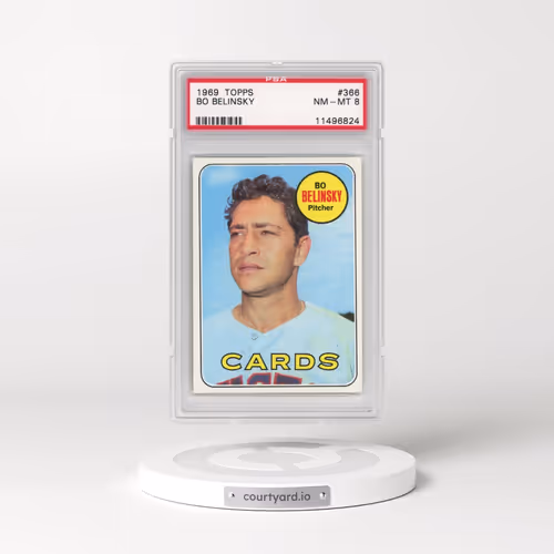 1969 Topps #366 Bo Belinsky (PSA 8 NM-MT)