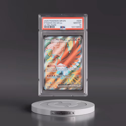 2025 Pokémon Dri EN-Destined Rivals #209 Ethan's HO-Oh EX - Holo Ultra Rare (PSA 10 GEM MINT)