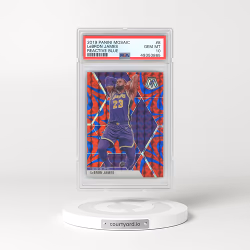 2019 Panini Mosaic #8 LeBron James - Reactive Blue (PSA 10 GEM MINT)