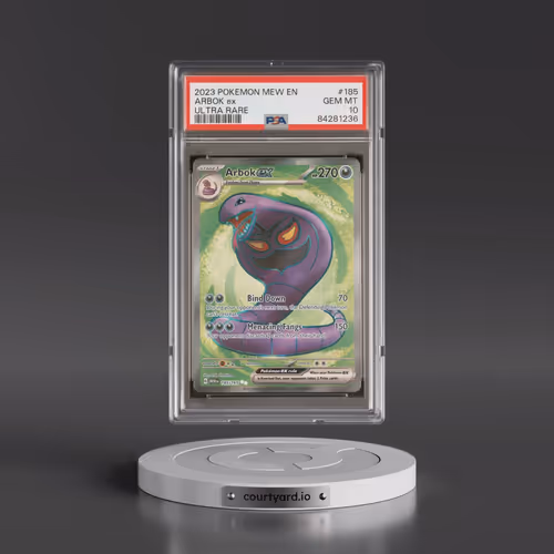 2023 Pokémon Mew EN-151 #185 Arbok EX - Holo Ultra Rare (PSA 10 GEM MINT)